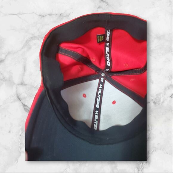 Under Armour Unisex Blitzing 3 Baseball Cap Hat Red XL XXL Fitted Curved Brim - Picture 6 of 11